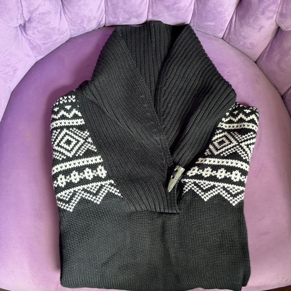 Lauren Ralph Lauren Toggle Fair isle Pullover Sweater